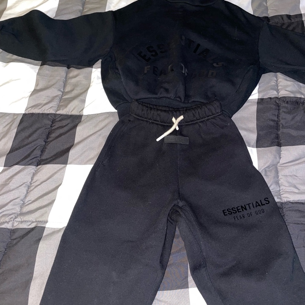 Fear of God Essentials Kids Hoodie and sweatpants